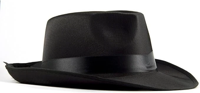 Sombrero HMS Gangster DELUXE Satinado Fedora Adulto Foto 2 de 2
