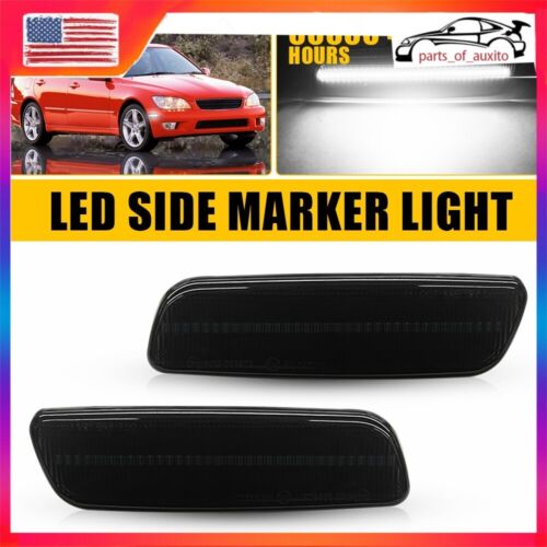 2X LED White Side Smoke Signal Marker Light For IS300 01-05 GS430 Toyota Prius W