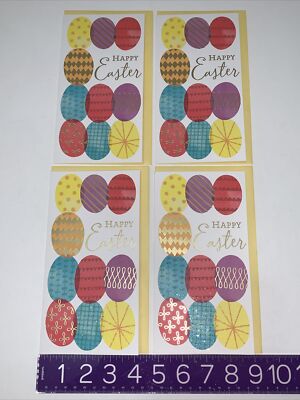 (4) Hallmark Happy Easter Colorful Eggs Money/Gift Card Holder *FREE SHIP*
