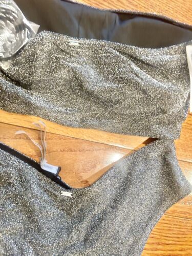 VS PINK Shimmer bandeau Top & High Waist Cheeky Bottoms 2 piece Bikini, set - Picture 12 of 24
