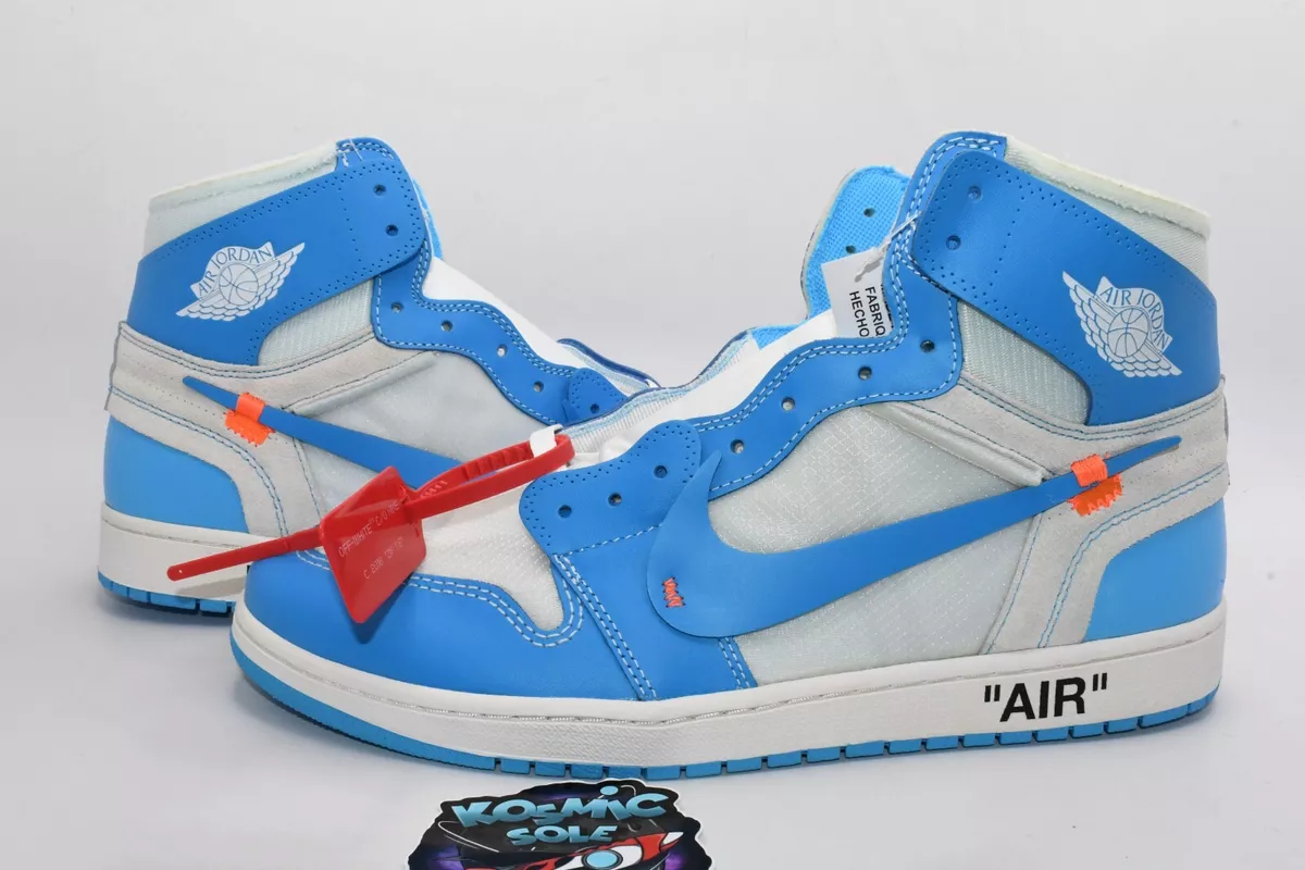 Girar en descubierto fluir tolerancia Air Jordan 1 Retro High Off-White University Blue Style # AQ0818-148 Size  14 | eBay