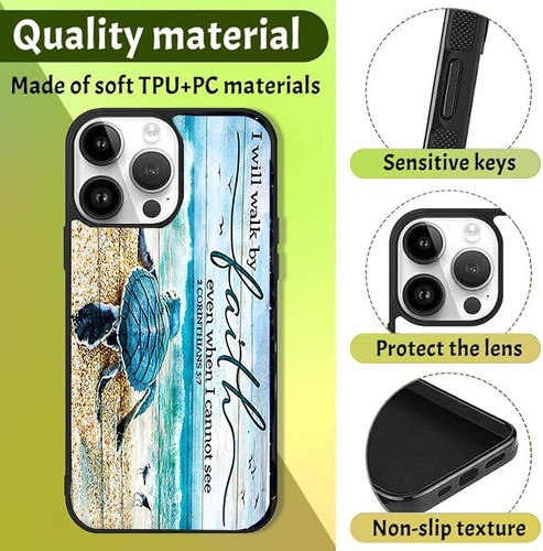 Phone Case, TPU Protective Case Printed Bible verses Scratch-Resistant Cover - Picture 4 of 5
