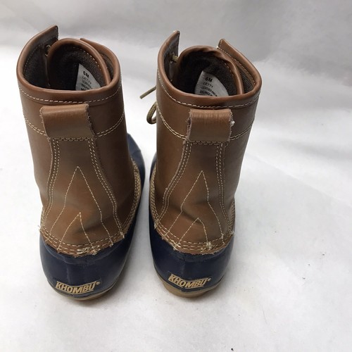 Khombu Letty Women's Duck Boot Waterproof Size 6 Rain Brown Navy Classic - Picture 2 of 5