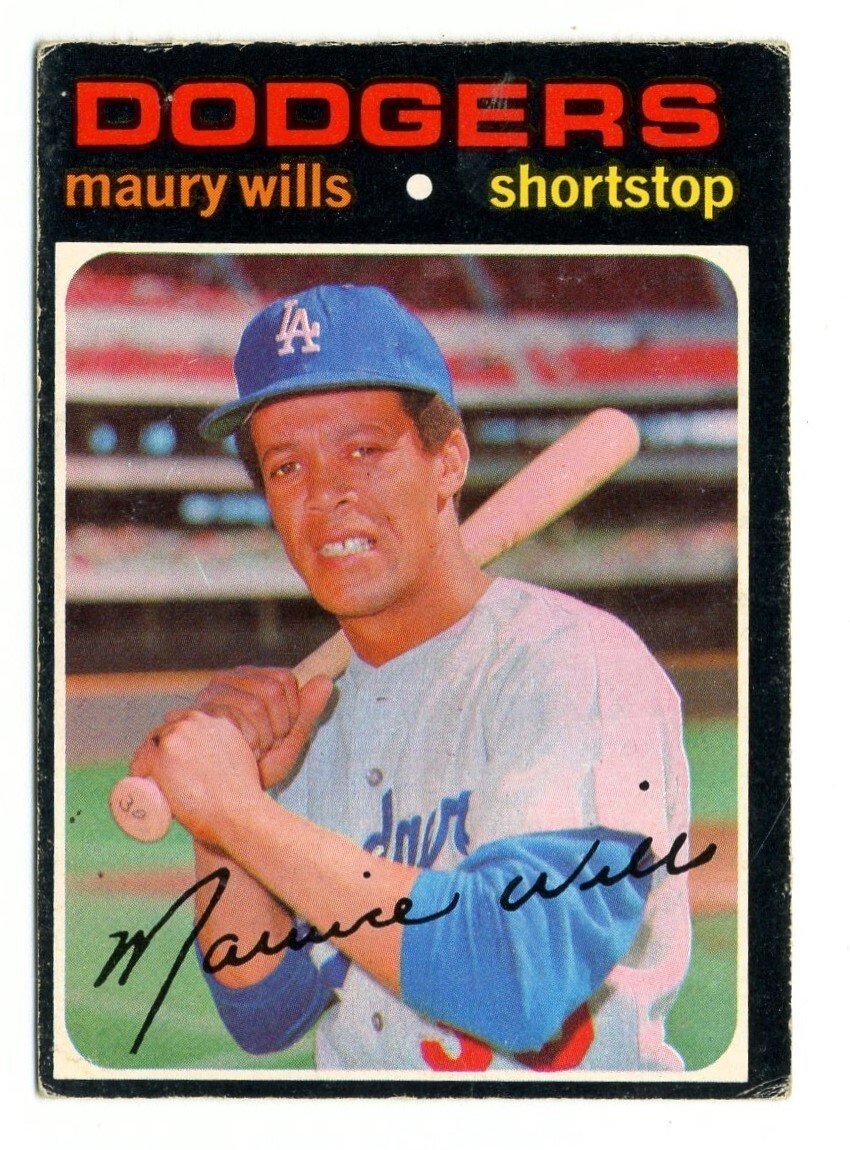 1971 O-CHEE-PEE LOS ANGELES DODGERS MAURY WILLS #385