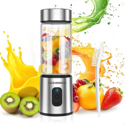 Frullatore Portatile Mini Frullatore Frullatore Ricaricabile 4000mAh 6 Lame 400ML UK - Foto 1 di 4