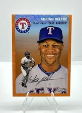 2023 Topps Chrome Platinum ADRIAN BELTRE Orange Wave #/25 SSP Rangers HOF'24