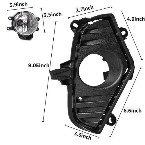 Fog Light Lamp For Toyota RAV4 2019-2025 Bezel Harness Switch Kit Halogen Bulbs - Picture 6 of 13