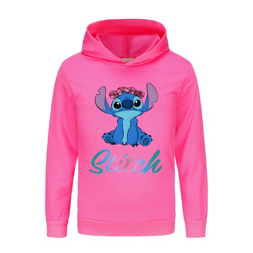 Kids Boys Girls Lilo Stitch Casual Hoodie Pullover Top Sweatshirt Age 2-14 - Picture 13 of 37