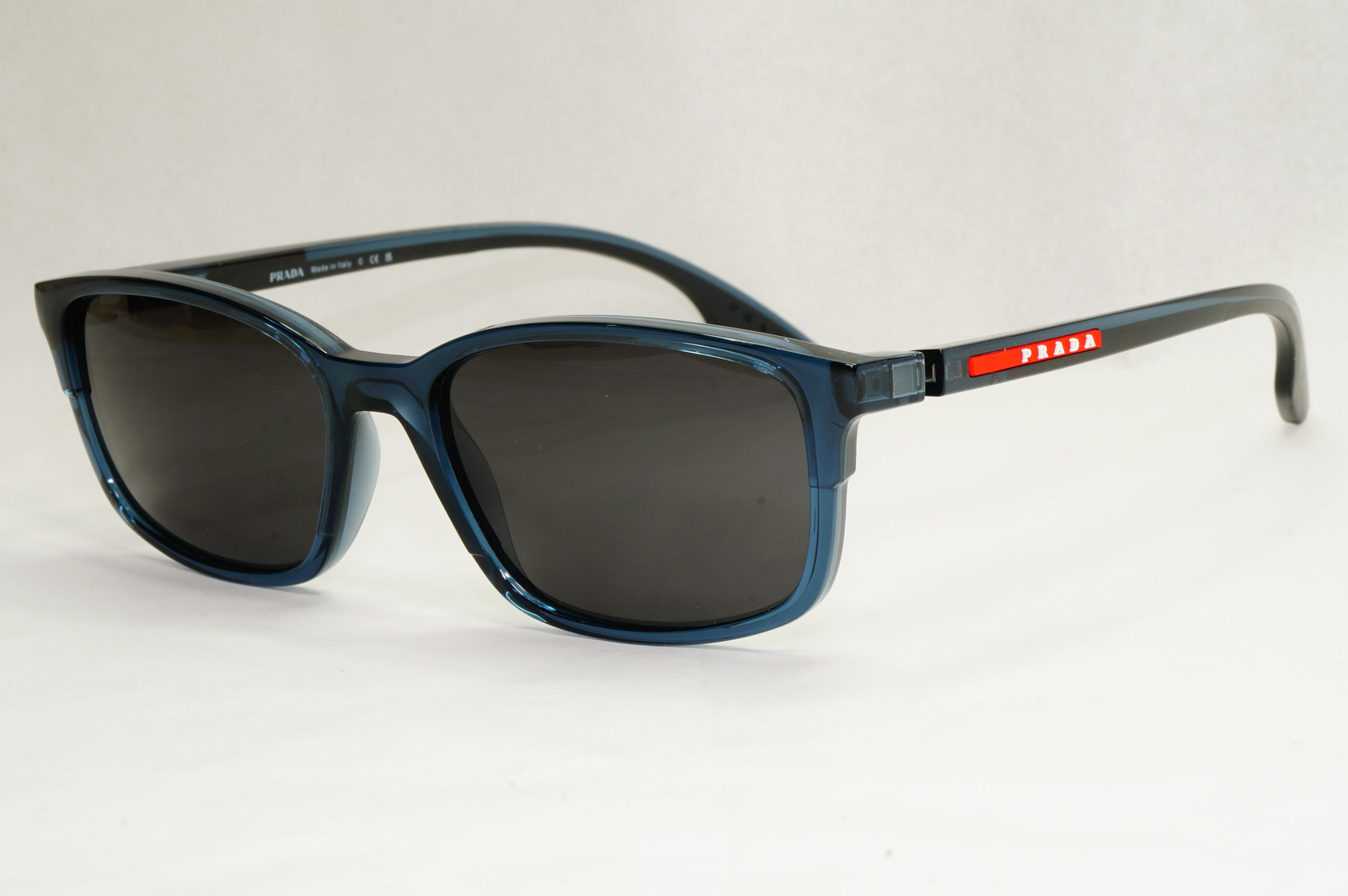 Prada Sunglasses Blue Transparent Black Square PS01PV VPS 01P CZH1O1