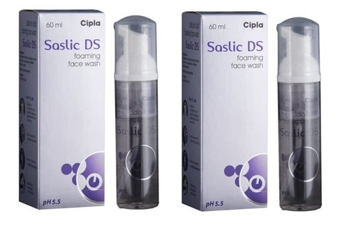 Pack of 2 - Cipla Saslic DS Foaming Face Wash (Pack of 2 X 60 ml) FREE SHIPPING - 第 1/1 張圖片