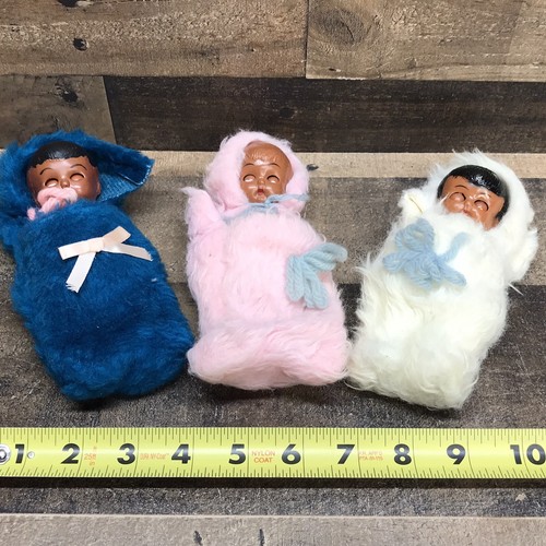 1950’s Dime Store Baby Doll Lot of (3) Hard Plastic 6” Tall Made in Hong Kong - Picture 10 of 12