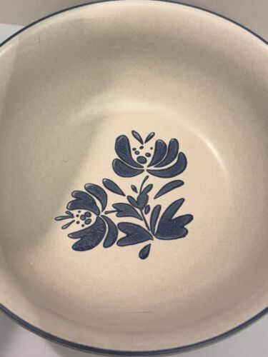 EARLY Pfaltzgraff Yorktowne 7-1/2" ciotola aperta per verdure blu USA CASTLE BACKSTAMP - Foto 7 di 10