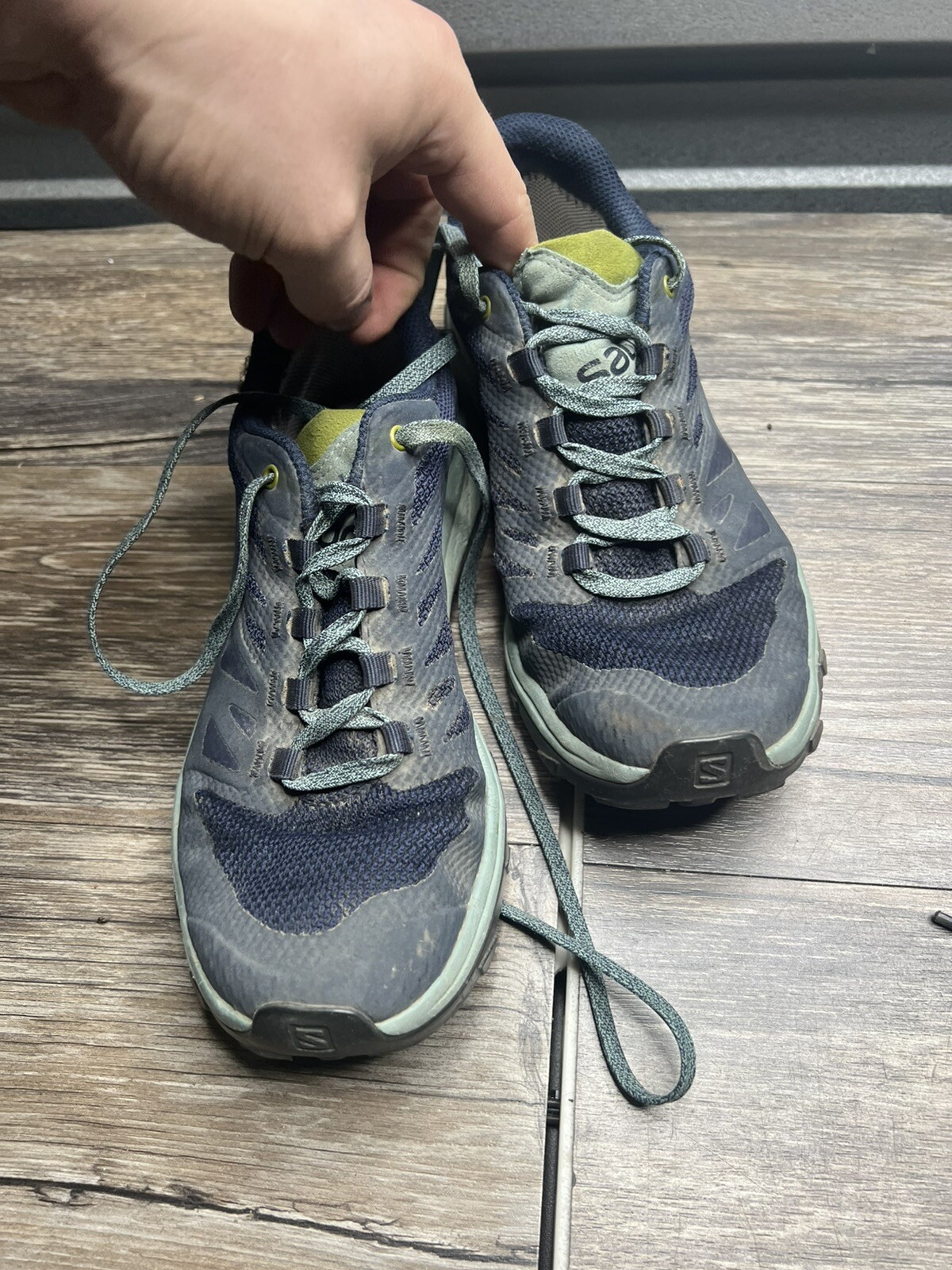 Scarpe da corsa da donna Salomon Gore Tex 406188 blu taglia 6Trail