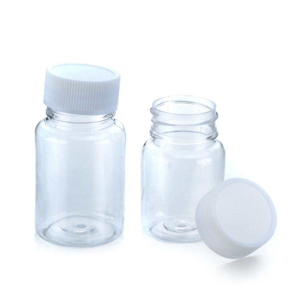 15/80ml Bottle Clear Empty Plastic Pill Medicine Liquid Sample Perfume
