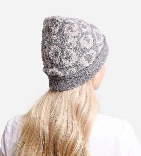 ComfyLuxe Leopard Pattern Beanie w/ Ribbed Cuff - Picture 11 of 16