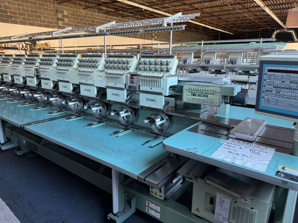 Tajima embroidery machine ( TMEDC 1215) used, 15 Head Embroidery