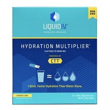 Liquid I.V. Hydration Multiplier Electrolyte Drink Mix, Lemon Lime, 24 ct