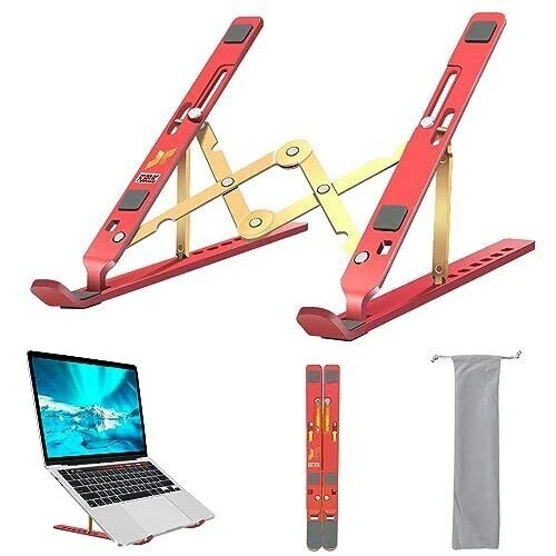 Laptop Stand Computer Tablet Stand Adjustable Aluminum Foldable Portable Lapt...
