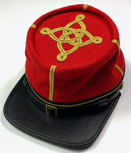 CIVIL WAR CONFEDERATE CSA CS CAPTAIN ARTILLERY OFFICER KEPI FORAGE CAP-LARGE