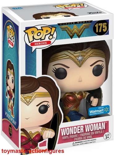 FUNKO POP 2017 WONDER WOMAN MOVIE WONDER WOMAN #175 WALMART EXC FIGURE In Stock