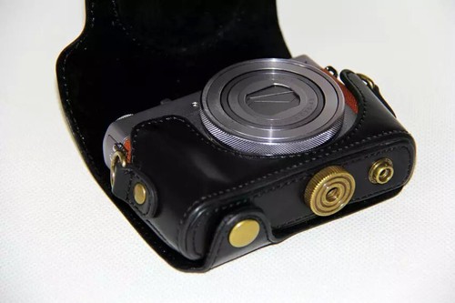 Custodia fotocamera in pelle tracolla impugnatura per Canon G9X/Mark II G7X2/G7X3 M50 II R50 - Foto 5 di 14