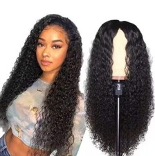 AA Hair Front Wig Womens Brazilian Human Long Curly Lace Wavy Hair Wigs US 2023