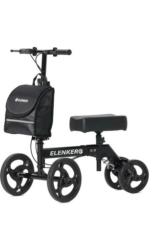 ELENKER Steerable Knee Walker Deluxe Medical Scooter for Foot Injuries Compact