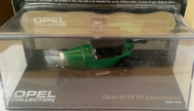 Die Cast Opel 4/12 PS Laubfrosch 1924 - 1926 Opel Collection Scale 1/43