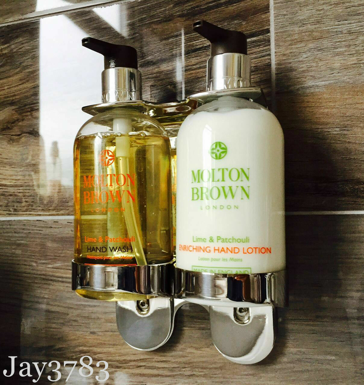 For Molton Brown 300ml Handwash Double Chrome Holder Dispenser Arc Wall