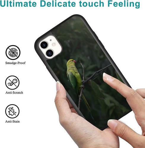 Pets Bird Green parakeet Anti scratch Cover For iPhone SE XS XR Max 5 6 7 8 Plus - Picture 20 of 25