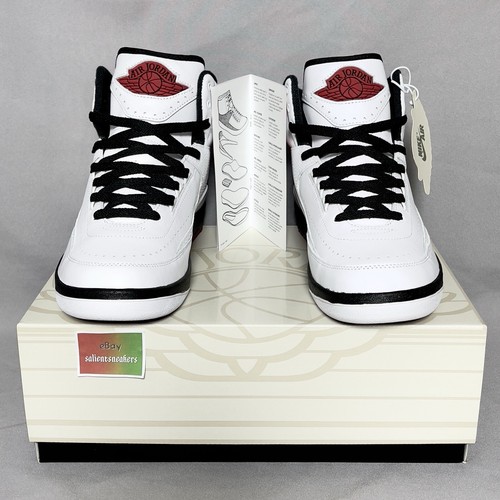 Nike Air Jordan 2 Retro UK8 Chicago DX2454-106 White Red Black EUR42.5 US9 OG II - Picture 7 of 12