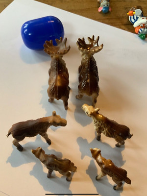 ALTFIGUREN 70 er Jahre ORIGINAL FAMILIE Elch Matte  Farben