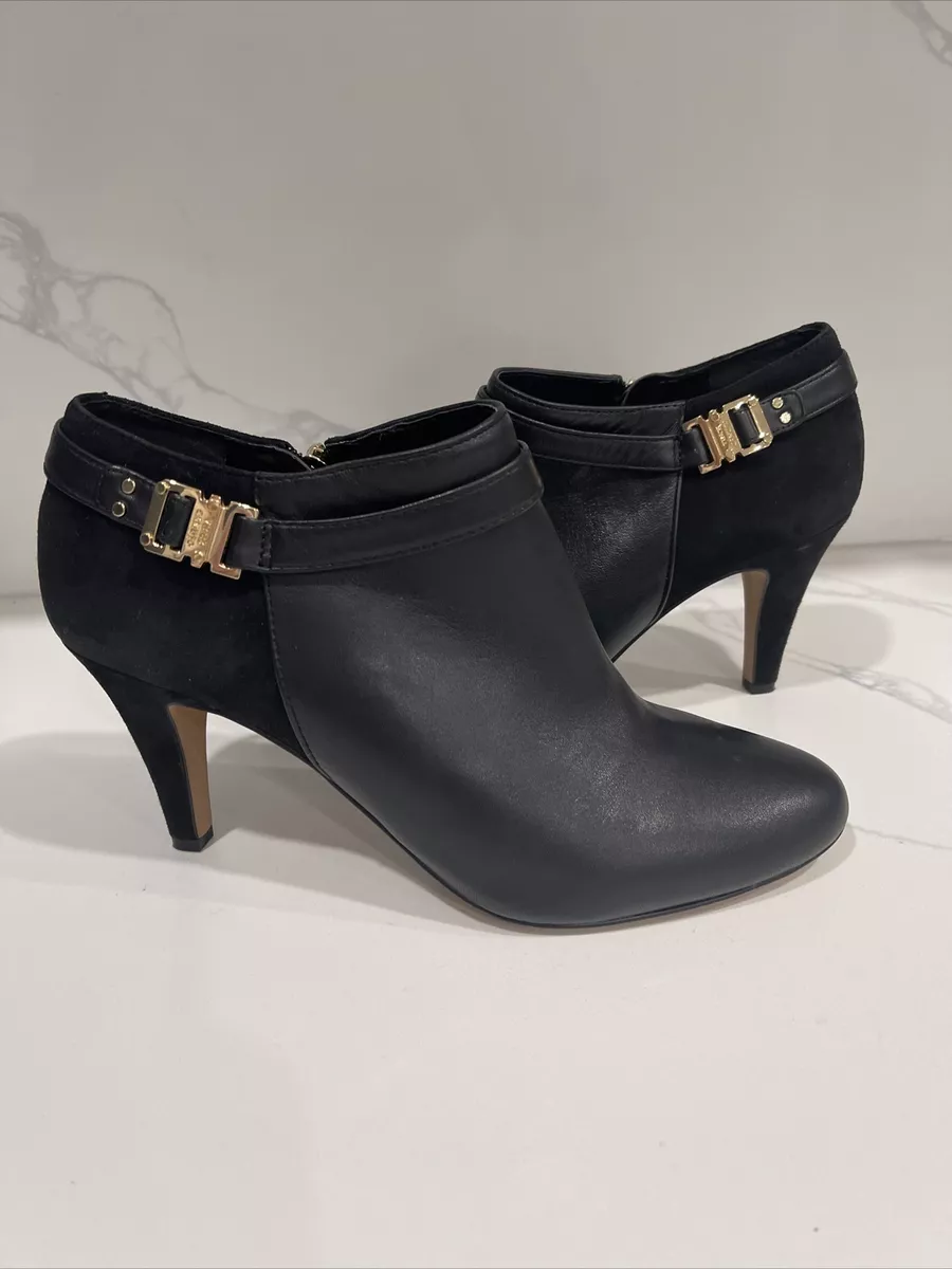 Gold bootie cheap heels