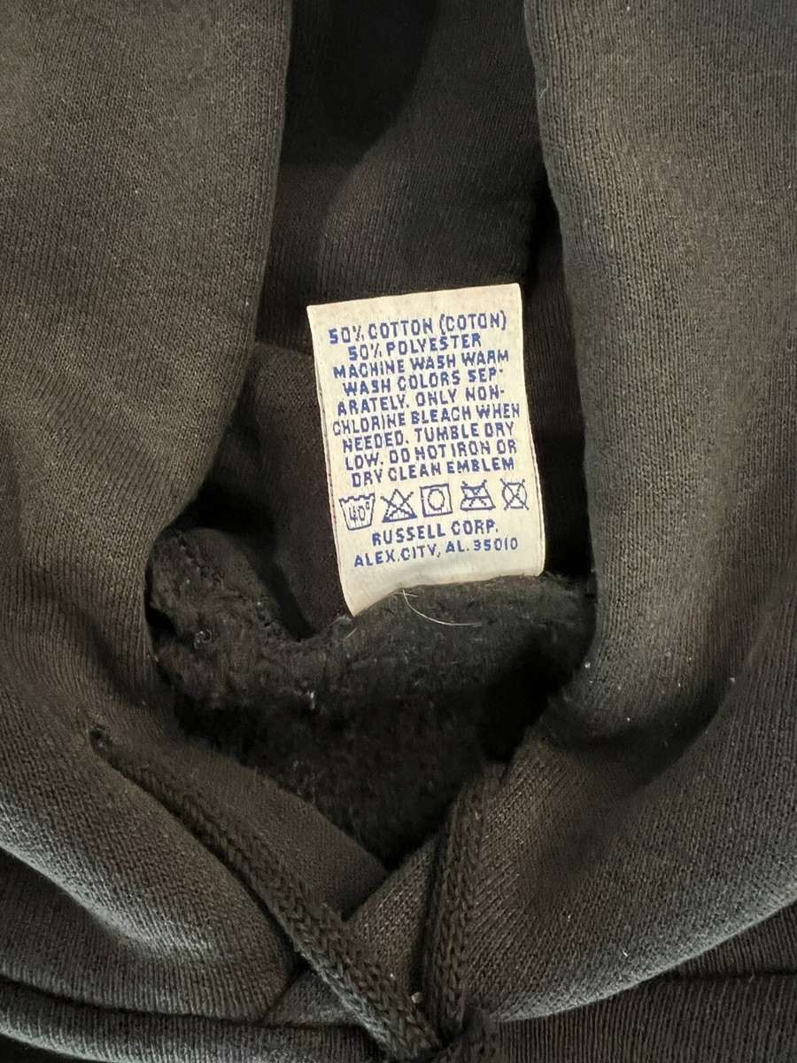Vintage 90s Russell Athletic Hoodie Black Pullover Vintage 90s Russell Athletic Hoodie Black Pullover