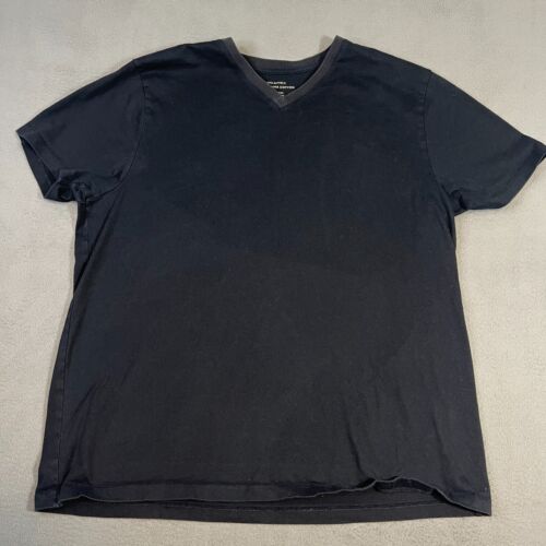Banana Republic Premium Pima Cotton V-Neck T-shirt Mens XL Black Short Sleeve