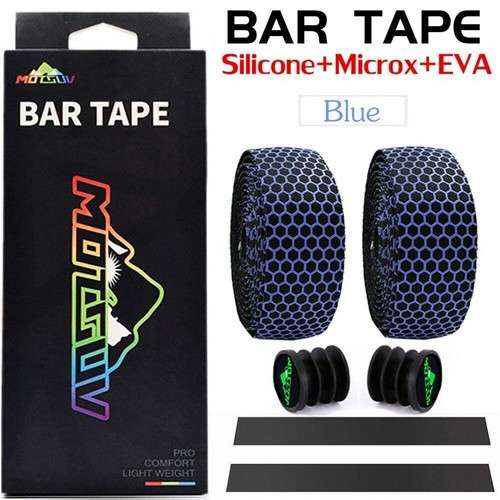 Silicone Bar Tape Road Bike / Drop Handlebar Tape Silica EVA Soft Wrap Bicycle - Picture 22 of 25