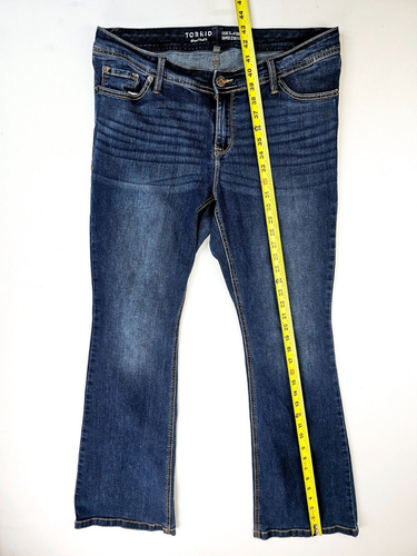 Torrid Größe 16T Damen 32" Schrittlänge Luxe Slim Boot Super Stretch Blau Denim Jeans - Bild 11 von 11