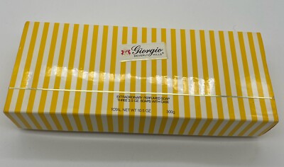 Giorgio Beverly Hills Extraordinary Perfumed Soap w/ Case 3 Soap Set 10.5 oz NIB