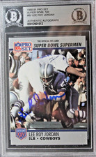 Lee Roy Jordan Dallas Cowboys Alabama Autograph 1990 Pro Set #89 Signed Card BAS