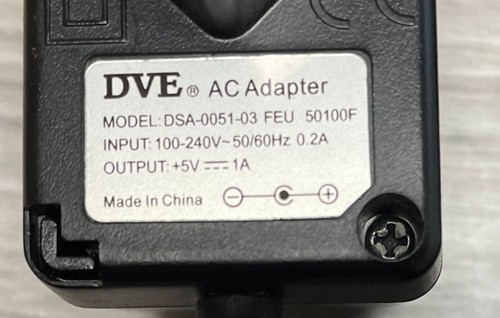 DVE Netzteil DSA-0051-03 FEU 50100F 5V 1A (1000mA) - Bild 2 von 2