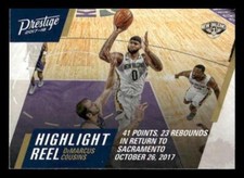 2017-18 Panini Prestige #2 DeMarcus Cousins New Orleans Pelicans