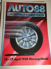 Manifesto Auto 88 8. Int. Salone Auto Monaco Fiera A1 Originale OTTIMO!