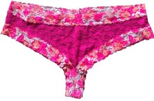 Victoria's Secret Vintage Pink Floral Extra low Rise Cheekster Panties LARGE