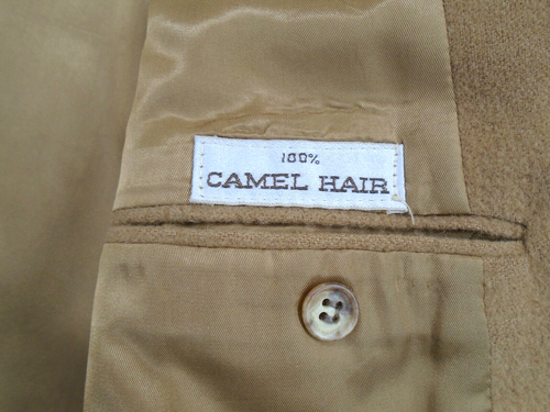 Vintage Nordstrom Blazer Camel Hair Men's Jacket Beige VTG Sport Coat 42" Chest - Picture 10 of 17