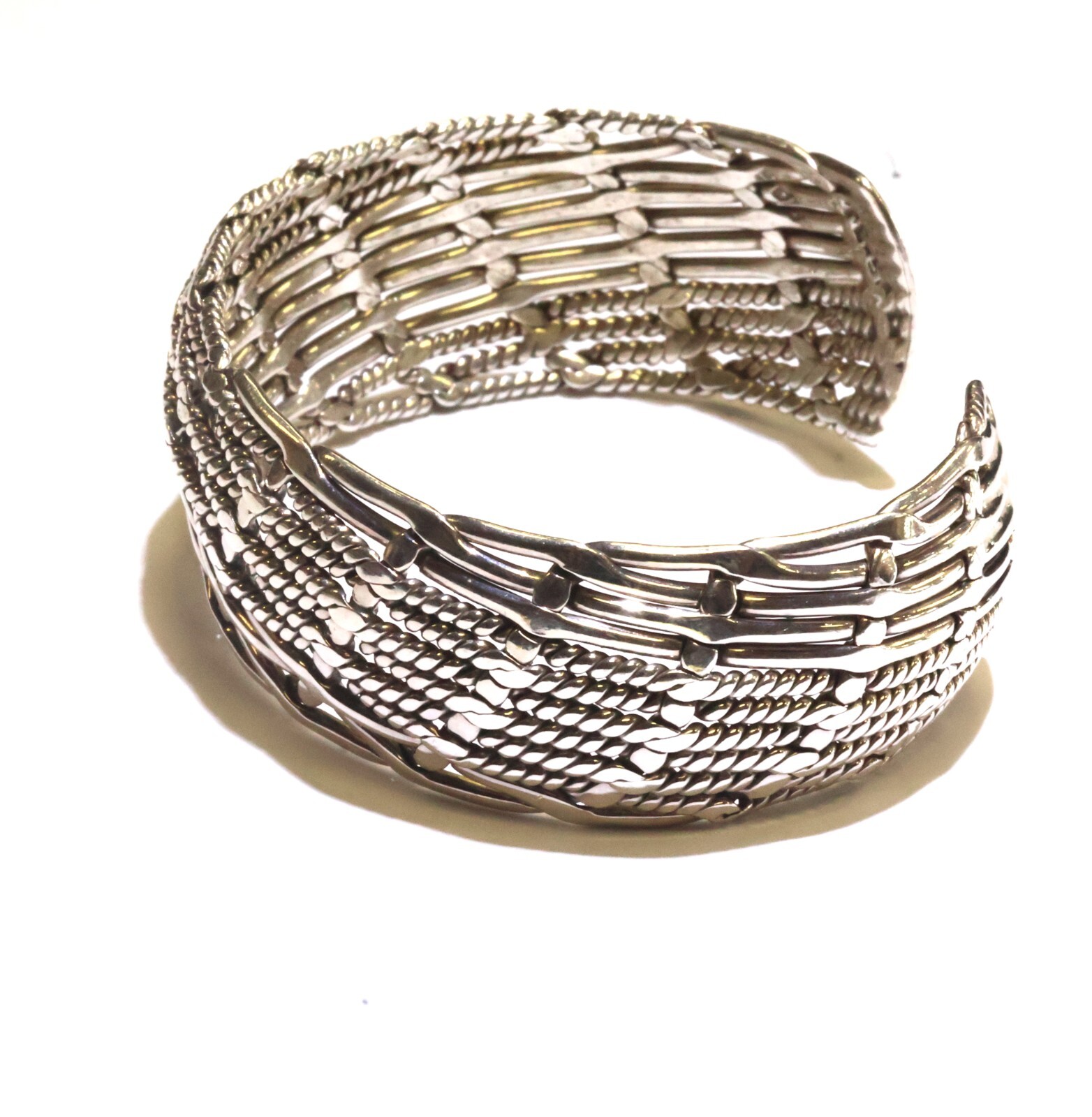 925 sterling silver Cuff Adjustable bracelet 36.9… - image 3