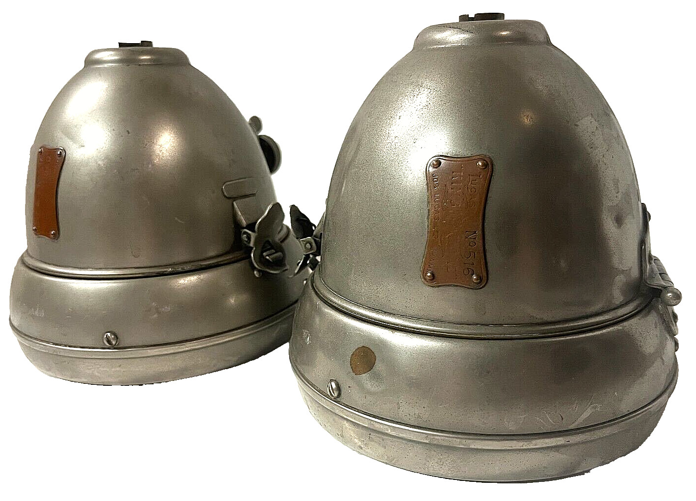 PAIR EARLY SILVER GHOST ROLLS ROYCE LUCAS MODEL 516 COWL LAMPS