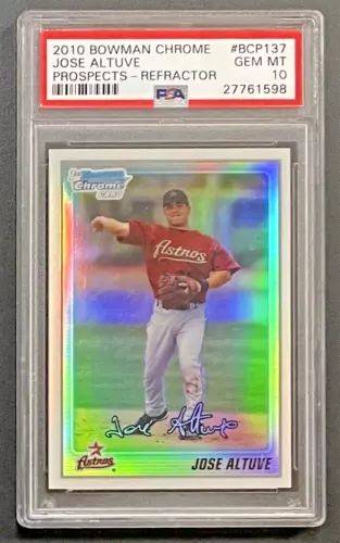 2010 Bowman Chrome Refractor /500 Jose Altuve ASTROS!! RC PSA Gem Mint 10 Pop 15