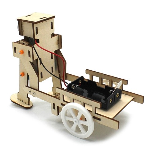 DIY Model Kits Robot with Handcart Activity Centers Mechanical Toy Brain Teasers - Picture 4 of 8