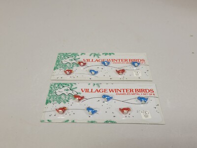 2 x Village Winter Birds (Set of 6) - Snow Village - Department 56 (51802)