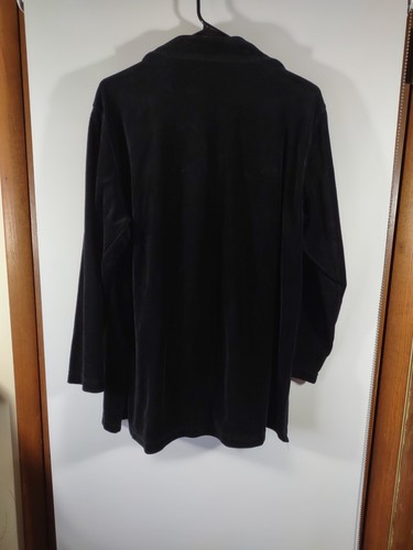 Liz Claiborne Velour Track/Jogging Suit, Women's Size S, Black Shirt Jacket/Pant - Picture 5 of 9